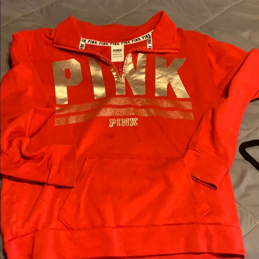 Pink Victoria secret half zip